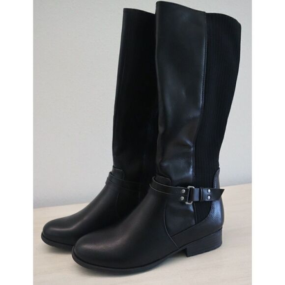 LifeStride 78834 Women's Sz 7W Black X-Anita Faux Leather Riding Boots $100 - Picture 5 of 10